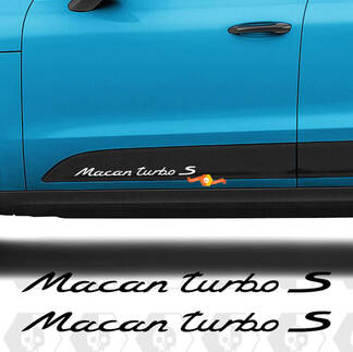 Par de pegatinas Porsche Macan Turbo S Porsche Doors Side Decal Sticker
