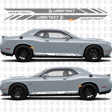 Vinilo adhesivo de franjas estilo Wildcat personalizadas para paneles laterales para Dodge Challenger_3