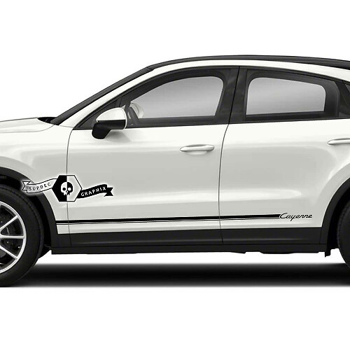 Kit de adhesivos de vinilo para frisos laterales Cayenne para Porsche Cayenne 2023