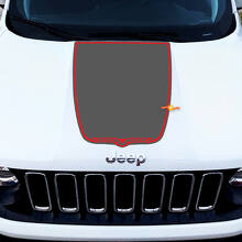 Calcomanía de vinilo negra personalizada para capó para Jeep Cherokee Trailhawk_2