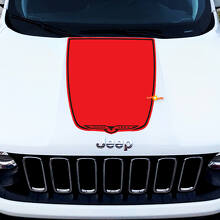 Calcomanía de vinilo negra personalizada para capó para Jeep Cherokee Trailhawk_3