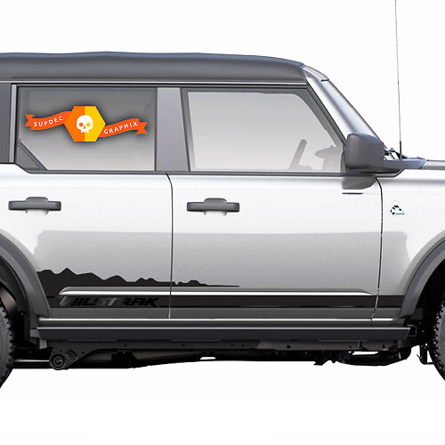 2 nuevas calcomanías de vinilo para Ford Bronco Wildtrak Mountains, Panel basculante, pegatina a rayas para Ford Bronco de 2 puertas y 4 puertas
