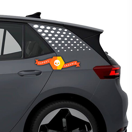 Calcomanía de vinilo con puntos cónicos para el pilar lateral para Volkswagen ID.3
