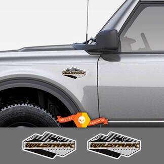 2 nuevo Ford Bronco Wildtrak montañas calcomanía vinilo emblema pegatina raya para Ford Bronco
