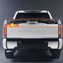 Kit de vinilos para capó, puerta trasera y laterales de caja con mapa topográfico para Toyota Tundra XK70 2021+_2