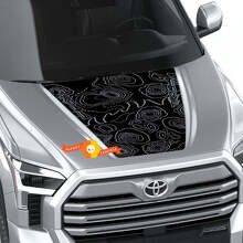 Kit de Calcomanía de Vinilo para Capó, Maletero y Portón Trasero con Mapa Topográfico para Toyota Tundra XK70 2021+_4