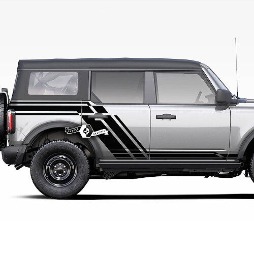 Par de puertas laterales - Rocker Panel Graphics Splash Calcomanías Pegatinas para Ford Bronco 20212022 2023
