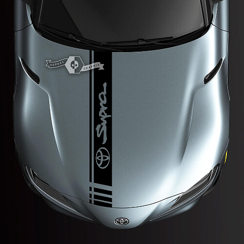 Toyota Supra MK V A90 A91 Hood Racing Stripe Graphics Calcomanía adhesiva
