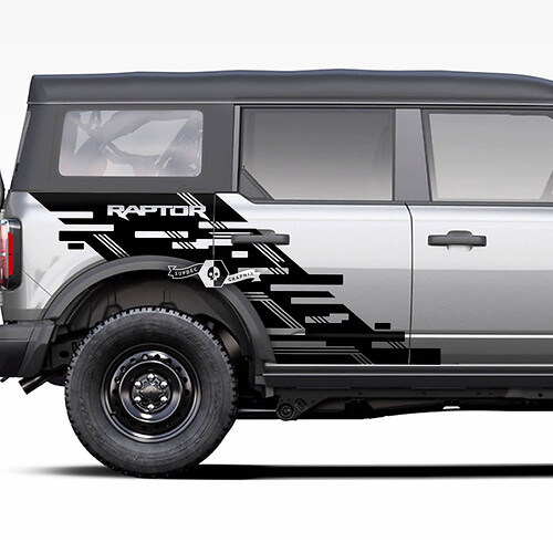 Side Fender Ford Bronco Raptor Graphics Splash calcomanías Pegatinas

