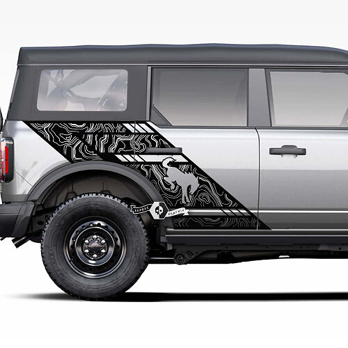 Puertas Side Fender Fender Ford Bronco Graphics Graphics Splash calcomanías Pegatinas Fender Fender
