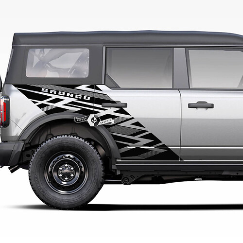 Cama lateral Ford Bronco Fender Graphics Graphics Splash calcomanías pegatinas
