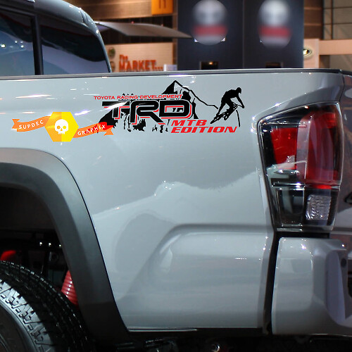 Calcomanía de vinilo para el lateral de la cama edición TRD MTB para Toyota Tacoma