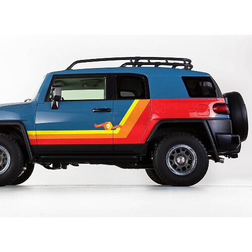 Juego de pegatinas de vinilo con rayas vintage para puertas laterales para Toyota FJ Cruiser