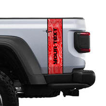 Gráficos Vinilo Franjas Laterales Traseras con Mapa Topográfico Personalizado 3 Colores para Jeep Gladiator 3
