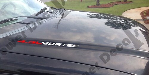 Calcomanía adhesiva de vinilo para capó Vortec 4.3L para Chevrolet Silverado