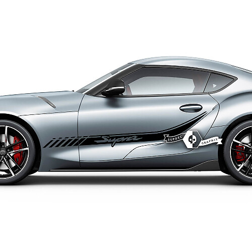 Par Toyota Supra MKV A90 A91 Door Stripe Side Graphics Calcomanías Pegatinas
