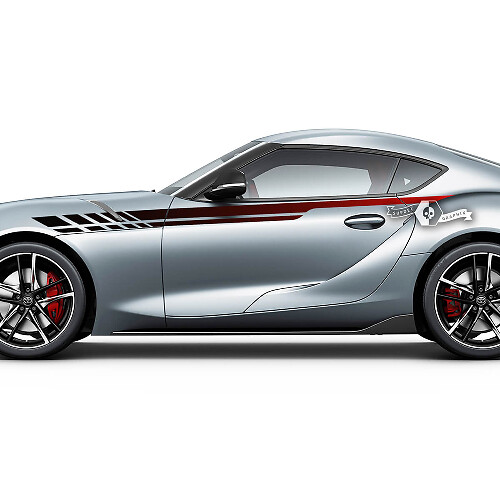 Par Toyota Supra MKV A90 A91 Door UP Gradient Stripe Side Graphics Calcomanías Pegatinas
