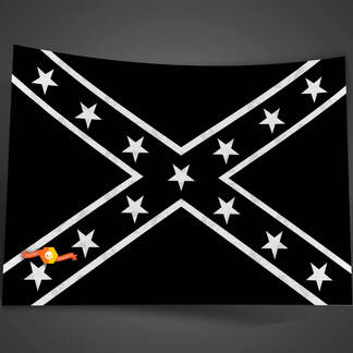 General Lee Bandera Estados de América 48 pulgadas x 32 pulgadas Vinilo adhesivo de un color
