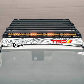 4Runner 2014 -- 2023+ Techo RACK Mapa topográfico TRD Calcomanía para Toyota 4Runner

