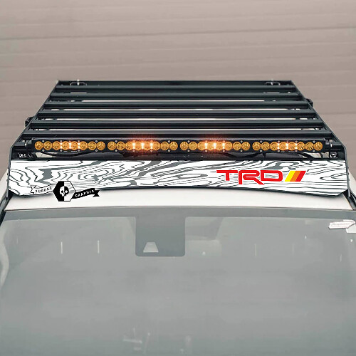 Calcomanía de vinilo para portaequipajes de techo estilo topográfico TRD para Toyota 4Runner 2014-2023