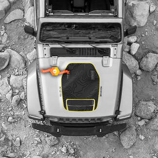 Capó para 2021 2022 2023 Jeep Wrangler Rubicon pegatina gráficos vinilo SupDec diseño
