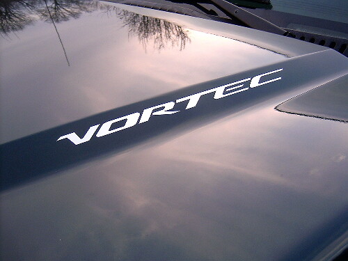 Calcomanía de vinilo con letras Vortec para capó de Chevrolet Silverado