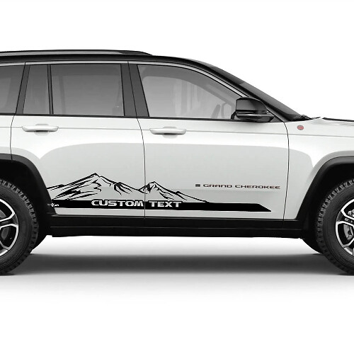 Vinilo Adhesivo de Rayas Personalizadas Mountains para Puertas de Jeep Grand Cherokee Trailhawk