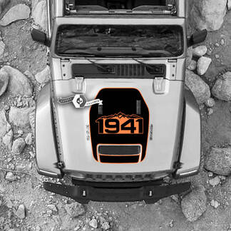 Capó para 2021 2022 2023 Jeep 1941 edición Mountain Wrangler Rubicon pegatina gráficos vinilo SupDec diseño
