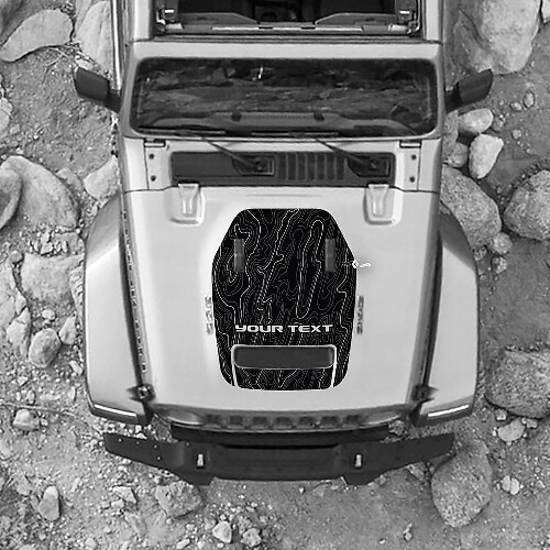 Capó para 2021 2022 2023 Jeep Mountains Wrangler Logo Rubicon pegatina gráficos vinilo SupDec diseño
