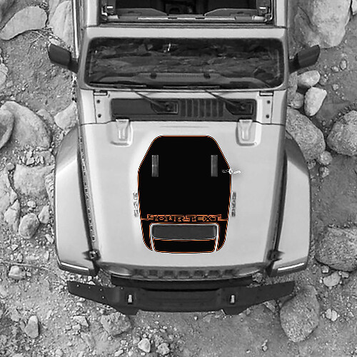 Capó para 2021 2022 2023 Jeep Mountains Wrangler Logo Rubicon pegatina gráficos vinilo SupDec diseño 2 colores
