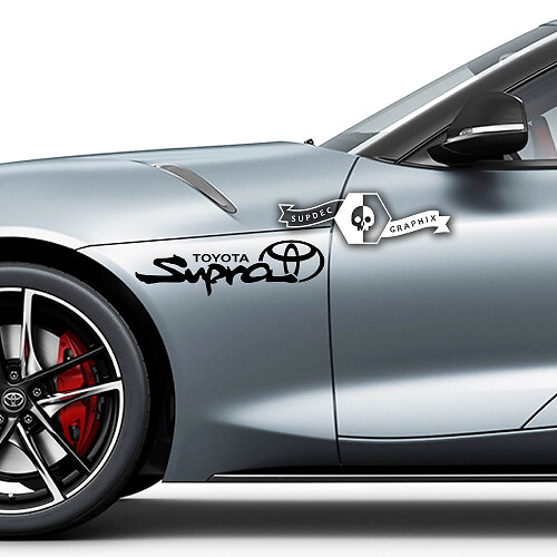 2x Toyota Supra MKV A90 A91 Fender Logo Gráficos Calcomanías Pegatinas
