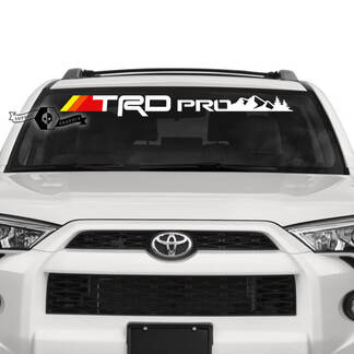 4Runner 2023 parabrisas montaña puesta de sol vinilo Logo calcomanías pegatinas para Toyota 4Runner TRD
