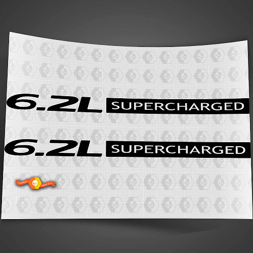 Par de calcomanías adhesivas de vinilo para supercargador 6.2L