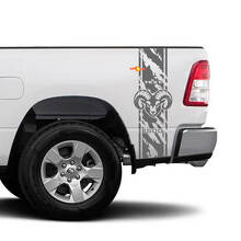 Vinilo adhesivo estilo desgastado con franja Hemi para la cabecera de Dodge Ram 1500_2