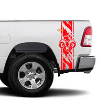Vinilo adhesivo estilo desgastado con franja Hemi para la cabecera de Dodge Ram 1500_3
