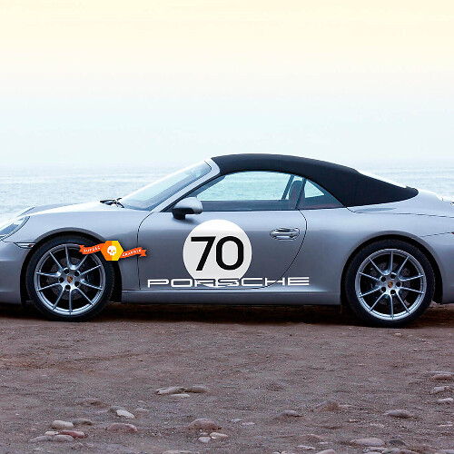 Kit de vinilos adhesivos de emblema redondo estilo Heritage para puerta lateral Porsche 911 Speedster
