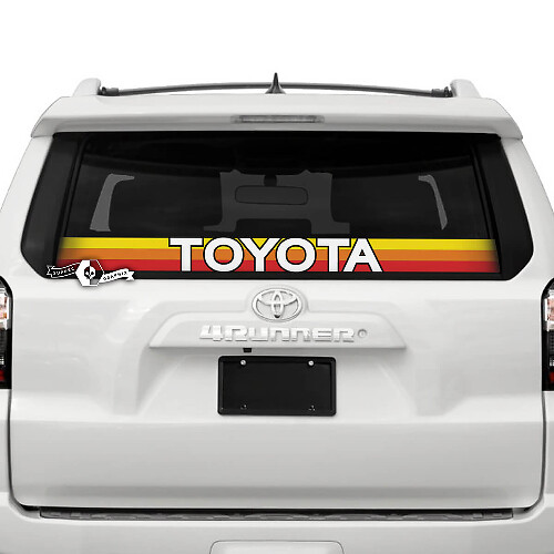 Calcomanía de vinilo para ventana trasera con logotipo de estilo vintage para camiones Toyota