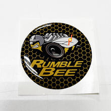 Rumble Bee Honeycomb Amarillo Combustible Puerta Insertar emblema abovedado Pegatina Calcomanía para Challenger Dodge
 2