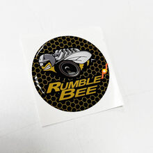 Rumble Bee Honeycomb Amarillo Combustible Puerta Insertar emblema abovedado Pegatina Calcomanía para Challenger Dodge
 3