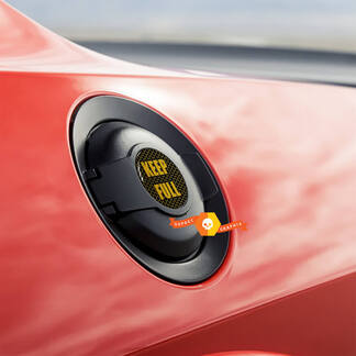 Keep Full Honeycomb Yellow Fuel Door Insert emblema calcomanía abovedada para Challenger Dodge
