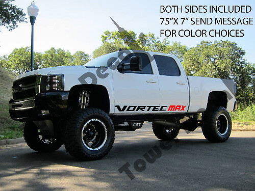 Kit de calcomanías de vinilo para puertas laterales Vortec Max para Chevy Silverado GMC Sierra