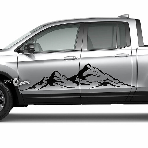 Par Honda Ridgeline Mountains cuerpo de vinilo Puertas Calcomanía Pegatina Gráficos
