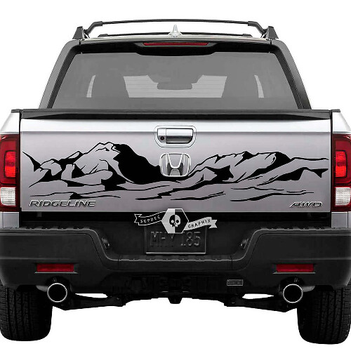 Vinilo adhesivo para la puerta trasera estilo montaña para Honda Ridgeline