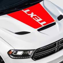 Pegatina de vinilo de texto personalizado Blackout para capó Dodge Durango 2018-2020_2