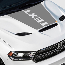 Pegatina de vinilo de texto personalizado Blackout para capó Dodge Durango 2018-2020_3