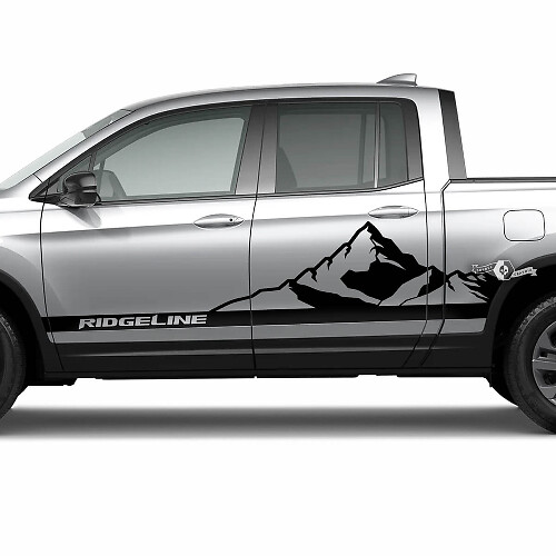 Par 2023 Honda Ridgeline Mountains vinilo cuerpo puertas calcomanía gráficos
