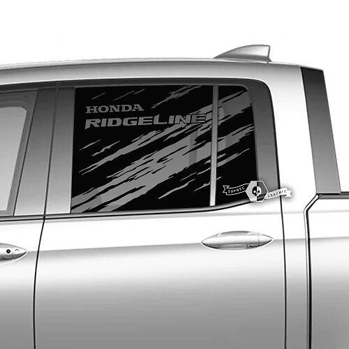 Par Honda Ridgeline Mountains Vinilo Ventana Puertas Mud Decal Sticker Gráficos
