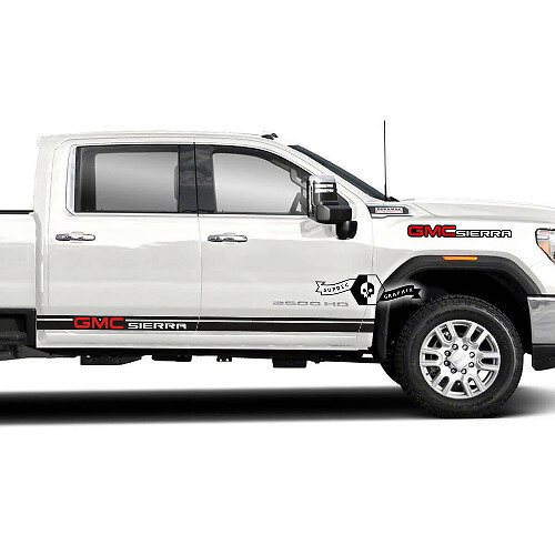 Kit de Calcomanías de Vinilo de Letras Sierra y Franjas Laterales para GMC Sierra 2500HD 2022