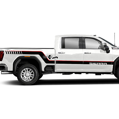 Kit de Pegatinas de Vinilo con Franjas Laterales Curvadas para GMC Sierra 2500HD 2022