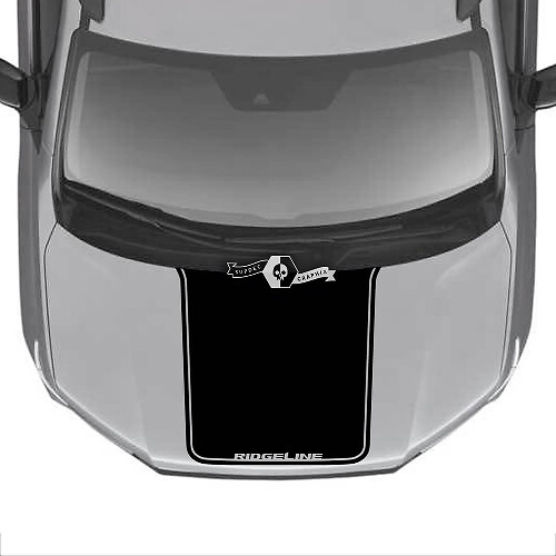 Hood Honda Ridgeline Stripe 2020 2021 2022 2023 Trim Center vinilo calcomanía pegatinas gráficos SupDec diseño
